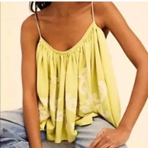 Free People chartreuse yellow Clouds Swing tank medium thumbnail 1