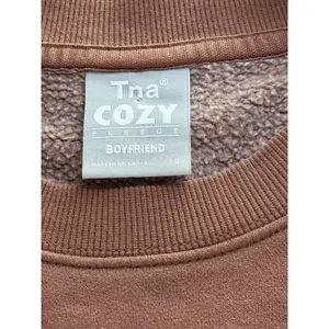 Aritzia TNA Cozy Fleece Boyfriend‎ Crew Neck Long Sleeve Sweatshirt Size Small thumbnail 3