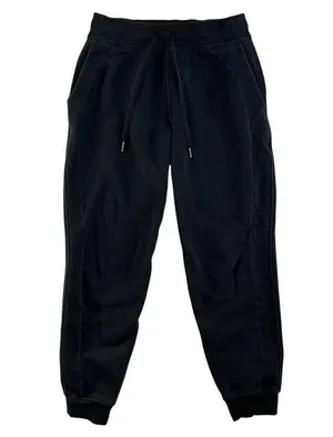 Lululemon Athletica 6 Scuba High Rise Jogger Fleece 28" Black Light Terry Cotton thumbnail 3