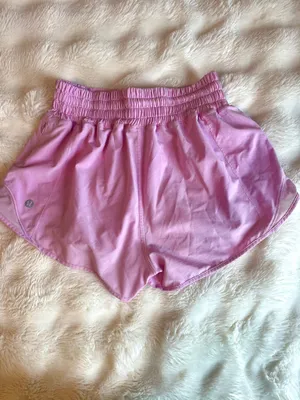 lululemon high rise pink hotty hot shorts 2.5” thumbnail 2