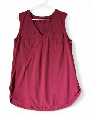 5.11 Tactical Womens Sleeveless V-Neck Utility Top‎ Berry Wine Red Size Large thumbnail 1