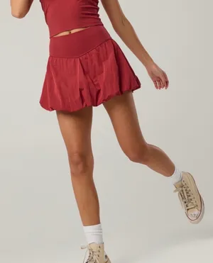 OFFLINE by Aerie Maroon Bubble Skort  thumbnail 2