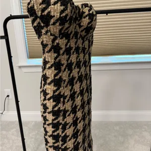 Main Strip Black and Tan Strapless Dress thumbnail 8