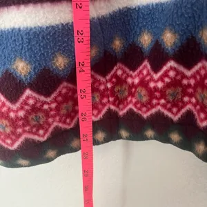 Alfred Dunner Vintage Fair Isle Fleece Jacket Sweater Size L Winter Christmas thumbnail 5