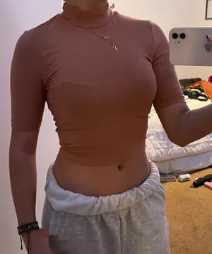 Cotton On Light Brown Crop Top thumbnail 2