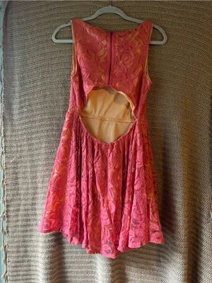love, Fire Pink Lace Fit-and-Flare Midi Dress thumbnail 4