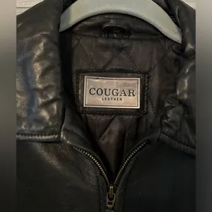 Genuine leather jacket by Cougar women's‎ large soft leather thumbnail 2
