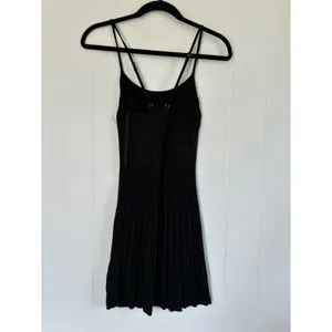 Abercrombie & Fitch Black Ribbed Knit Mini Dress‎ Strappy Cross Back Womens XS thumbnail 4