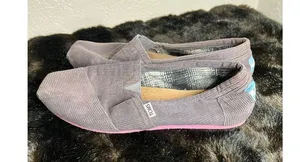 Toms gray courderoy slip on shoes 8.5 thumbnail 1