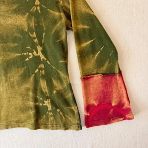Boho Patchwork Embroidered Tie Dye Top Women's Small Multiple thumbnail 14