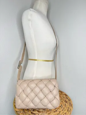 NWT JW PEI Purse Maze Bag Woven Almond Vegan Leather Crossbody beige neutral thumbnail 13