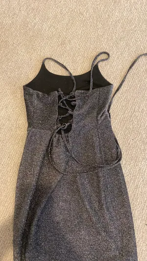 Sparkly Windsor Dress Black Bodycon Mini thumbnail 2