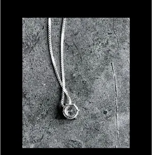925 Stamped Solitaire Box Chain Necklace thumbnail 5