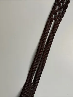 Braided Faux Leather Belt Wide Corset Boho Cottagecore Prairie Brown Grey XL thumbnail 8