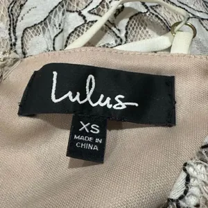 Lulu’s Delicate Darling Beige and Ivory Lace Bodycon Mini Dress Women’s XS thumbnail 3