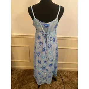 Vintage Y2K California Concepts Maxi Dress Baby Blue Floral Fairy Sheer thumbnail 2