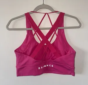Balance Athletica The Aura Strappy Sports Bra Pink Large thumbnail 1