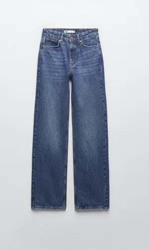 ZARA High-Rise Straight Leg Jeans thumbnail 1