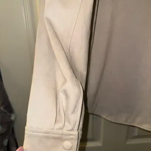 Abercrombie & Fitch Vegan Suede Jacket in Cream thumbnail 4