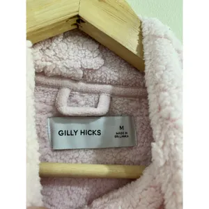 Gilly Hicks Pink Bow‎ Sherpa Full Zip Jacket Cozy Fleece Soft Girl Size M NWT thumbnail 6