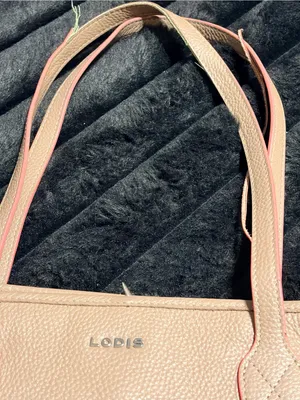 Lodis Beige Tote with Pink Trim Tan thumbnail 5