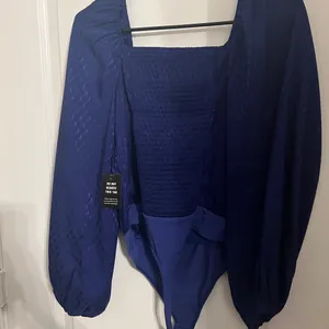 Express Women's Deep Blue Long Sleeve Bodysuit thumbnail 2