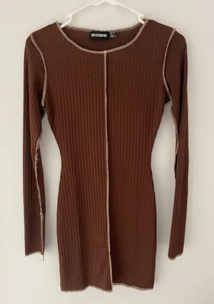 ASOS Bodycon Brown Dress • Size 2 thumbnail 1