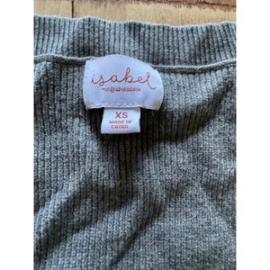 Isabel by Ingrid & Isabel Gray‎ Ribbed Ruched Side Maternity U-Neck Sweater XS thumbnail 2