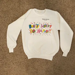 Vintage Alpine Ski Club Don’t Worry Be Happy Vancouver Sweatshirt size Medium thumbnail 3