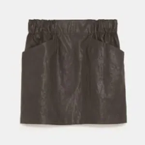 Zara ✨ Faux Leather Mini Skirt With Pockets✨ thumbnail 3