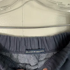 Brandy Melville Washed Blue Fleece Lined Elastic Waist Jogger Sweatpants OS OSFM thumbnail 4