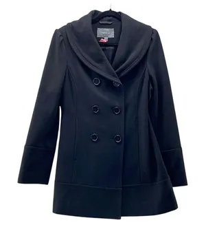 Apt 9 Wool Peacoat‎ Black Medium thumbnail 1
