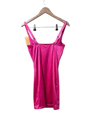Popilush Shapewear Sculpting Satin Bustier Mini Dress Pink Medium NEW NWT thumbnail 5