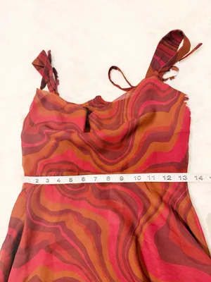 NWT For Love & Lemons Eleanor Dress Red Swirl Print Mini Size small S thumbnail 7