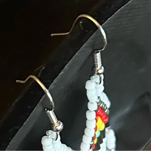 New..Colorful Seed Beaded Dangle Earrings Red thumbnail 4