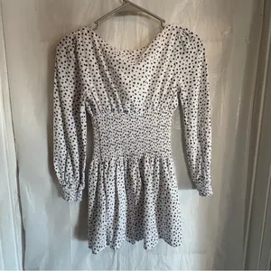 Princess Polly Mini‎ Dress Womens Sz 0 White Floral Milkmaid Smocked Cottagecore thumbnail 3