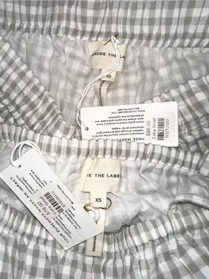 NWT Laude The Label Gingham Bandeau Cotton Shorts Set XS thumbnail 4