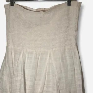Free People Vintage White Midi/Maxi Skirt | Convertible Cotton boho whimsy small thumbnail 3