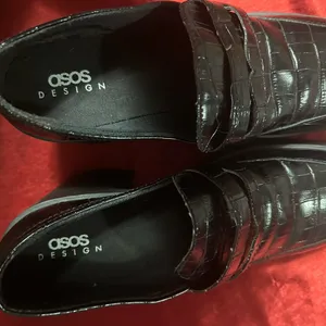 ASOS Black Croc-Embossed Flats size 9 thumbnail 9