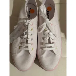 Superga 2790 Candy White Canvas Pastel Rainbow Platform Sneakers Womens 8.5 thumbnail 7