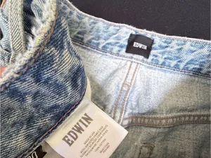 EDWIN USA Light Wash High Rise Wide Leg Baggy Jeans Size 30 thumbnail 2