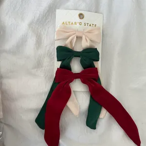 NEW Altar’d State Arula Christmas Hair Bow Pack Red White and Green NWT thumbnail 3
