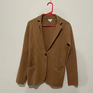 J. Crew Eloise Sweater Blazer-Tan/Khaki-Women's Size Small- 100% Cotton thumbnail 2