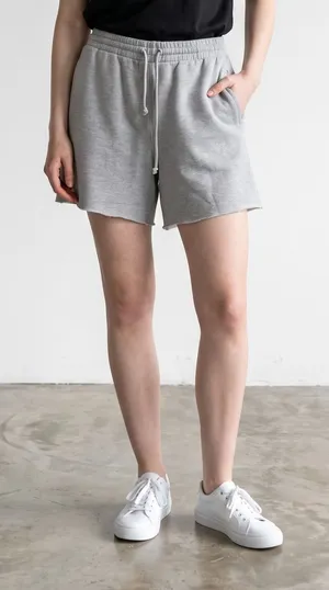 Aritzia Tna Cozy boyfriend sweatshort relaxed fit loungewear Gray women's Large thumbnail 1