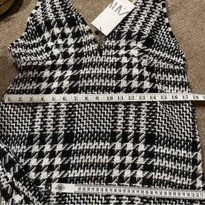 Zara tweed pinafore mini dress NEW thumbnail 12