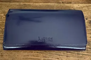 Lauren Ralph Lauren Purple GlossyLeather Wallet thumbnail 1