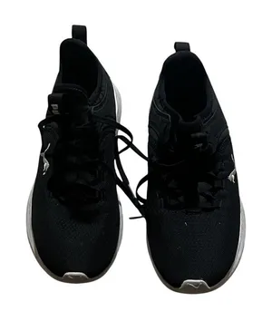 PUMA Womens Sneakers Black Lace Up Running Training Walking Pink Accent thumbnail 1