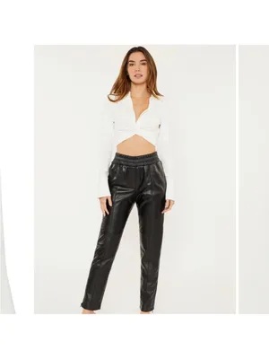 Cinq a Sept Cropped McKenna Twist Front Top Size XS in Ivory thumbnail 3