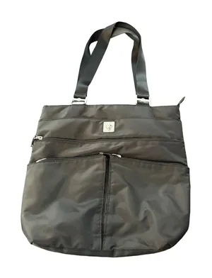 Baggallini Black Nylon Tote Bag Multi-Pocket Travel Shoulder Bag Large Organizer thumbnail 1