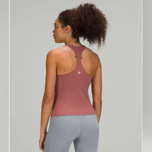 Lululemon Cool Racerback Short Tank Nulu Spiced Chai Mauve Size 6-8 thumbnail 2